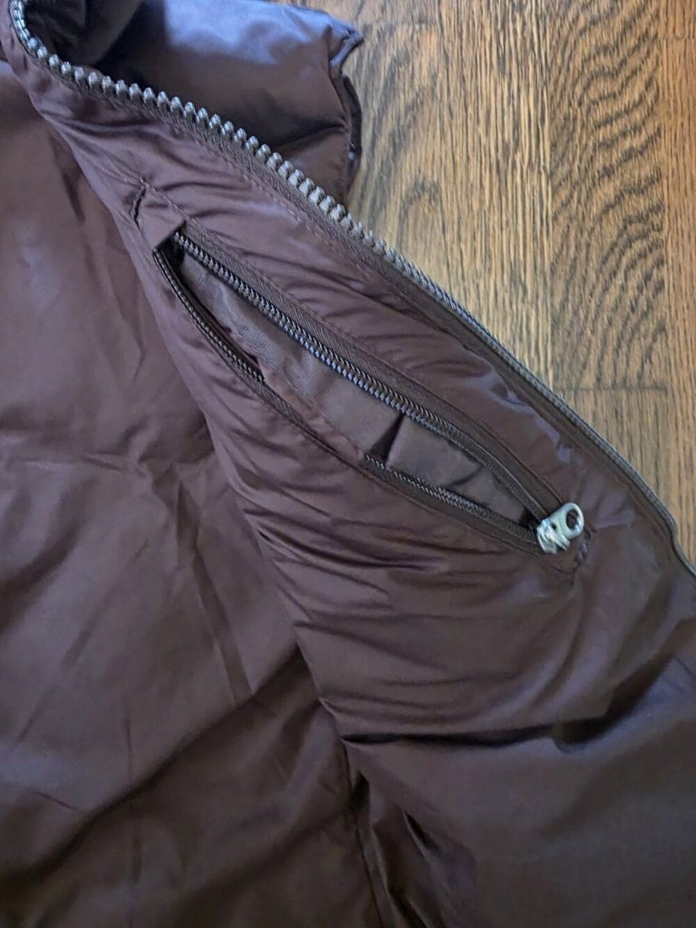 The North Face Vest Womens L Large Brown 550 Down Puffer Quilted Zip Insulated - Picture 5 of 8